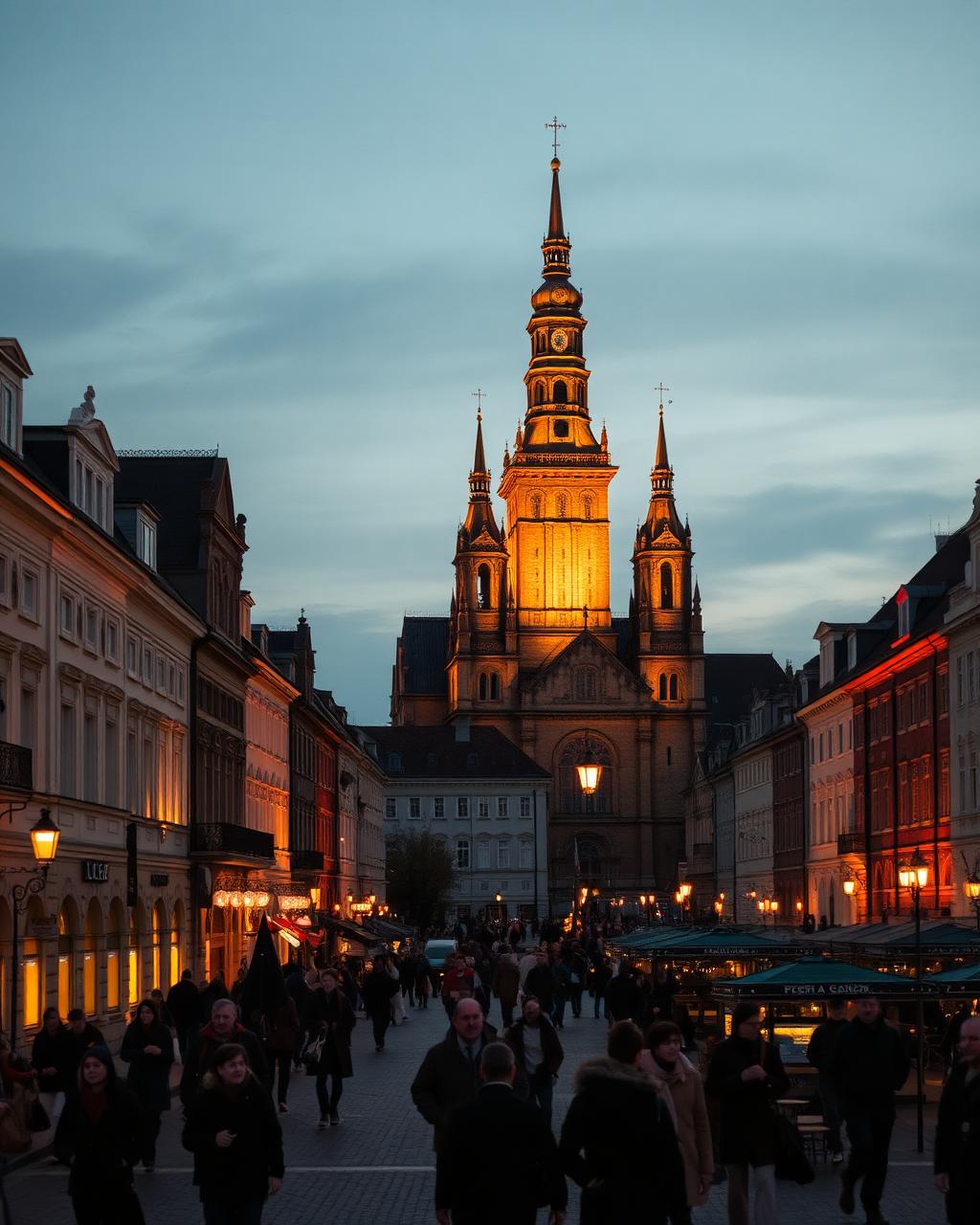 Krakow at golden hour