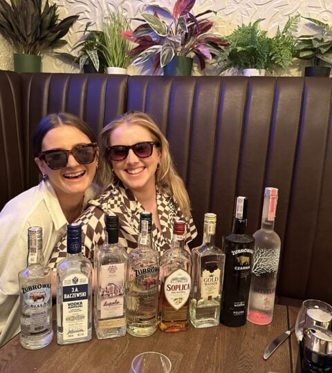 Two Friends At Our Vodka Tasting Tour With An Expert In Gdansk